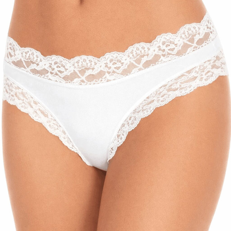 Slip Donna bianco in Cotone Modal e Pizzo Nottingham 6101 
