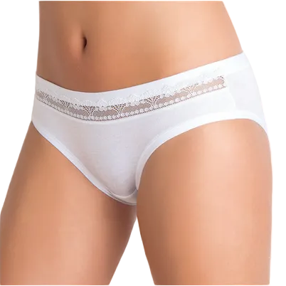 Slip Donna in Cotone Elasticizzato e Pizzo Cotonella GD166