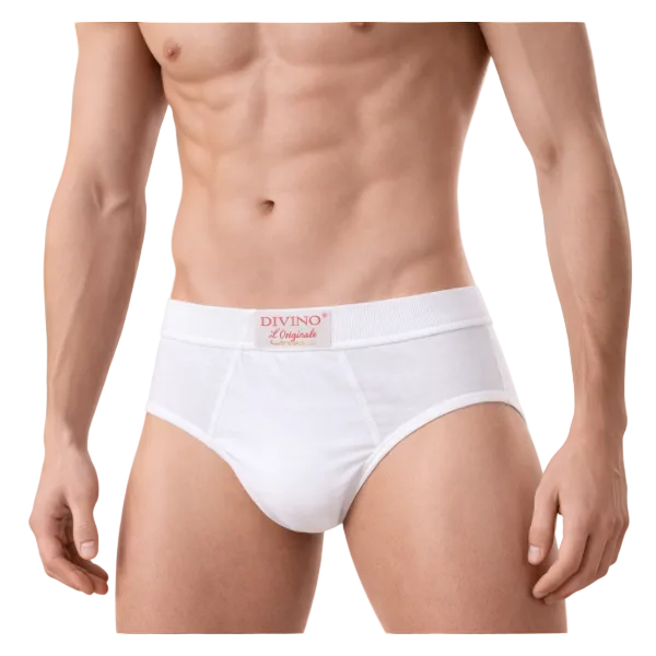 Slip Uomo Calibrato in Cotone Mercerizzato Bianco Divino 74C