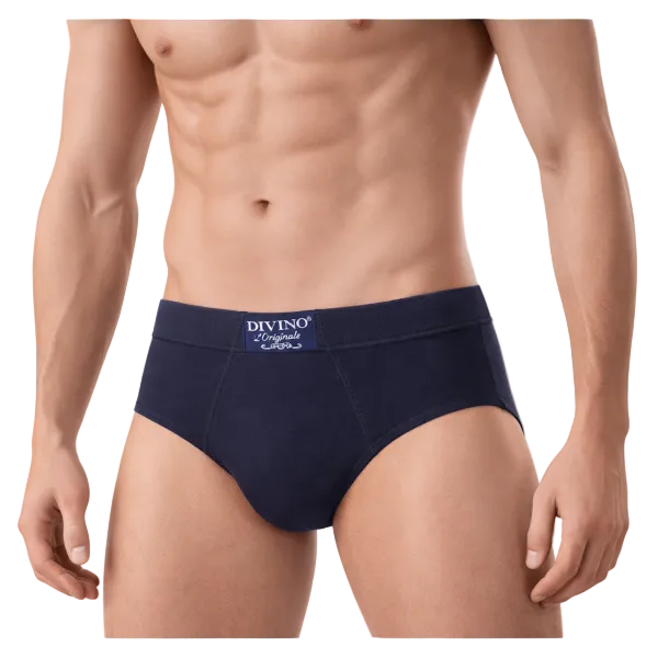 Slip Uomo Blu Calibrato in Cotone Mercerizzato Divino 76C