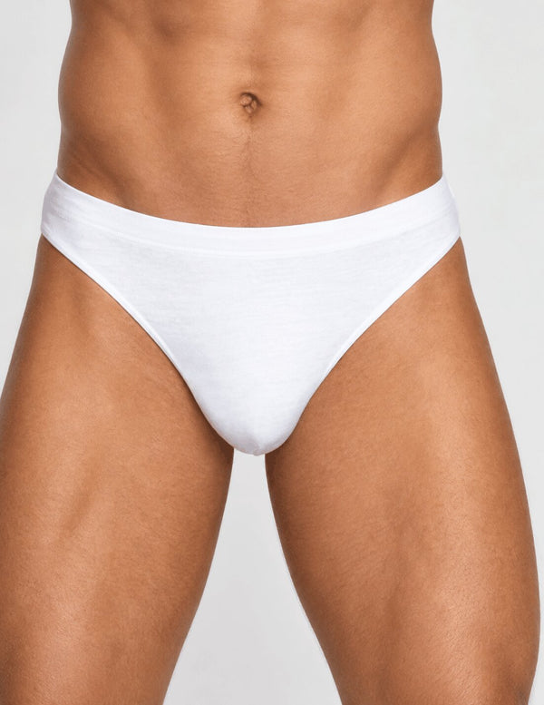 Slip Uomo Garda 3945 Bianco Sgambato Fianco Medio in Cotone Elasticizzato