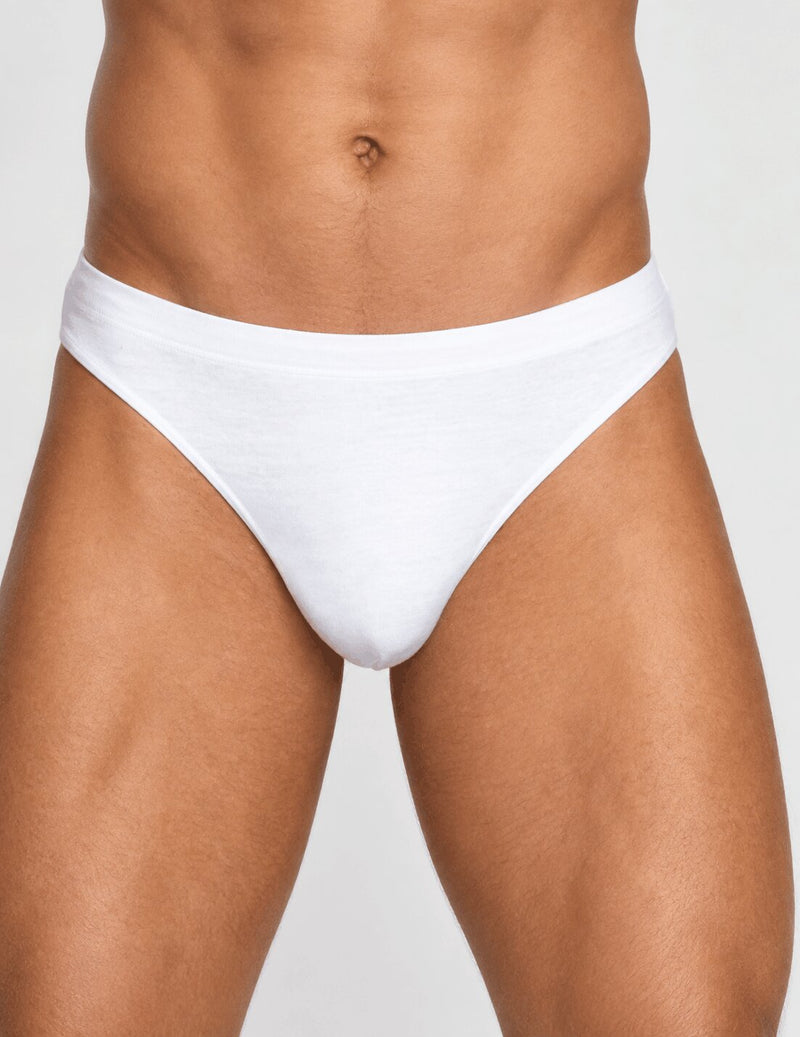 Slip Uomo Garda 3945 Bianco Sgambato Fianco Medio in Cotone Elasticizzato