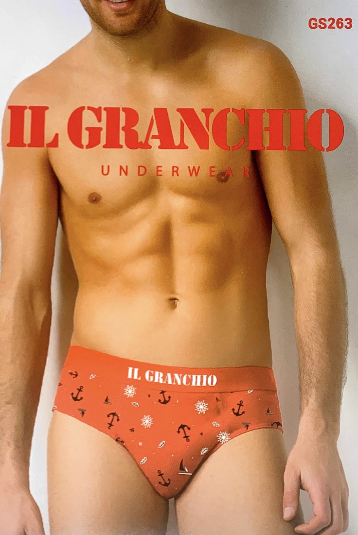 Slip Uomo Il Granchio 263 Rosso in Cotone Elasticizzato