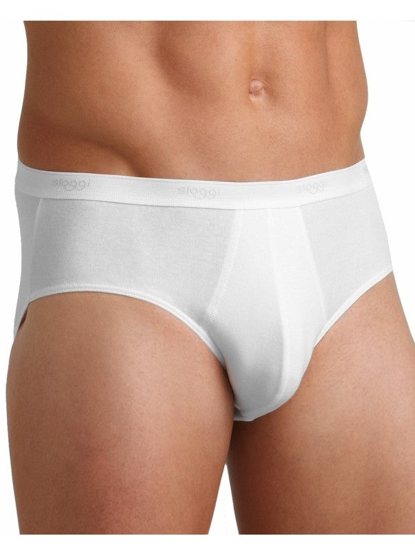 Slip Uomo Sloggi Bianco Basic Midi in Cotone Elasticizzato