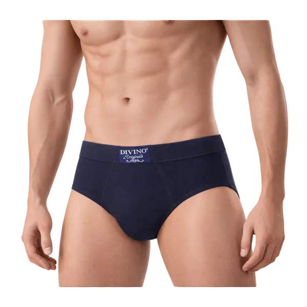 Slip Uomo  Blu in Cotone Mercerizzato Colorato Divino 76