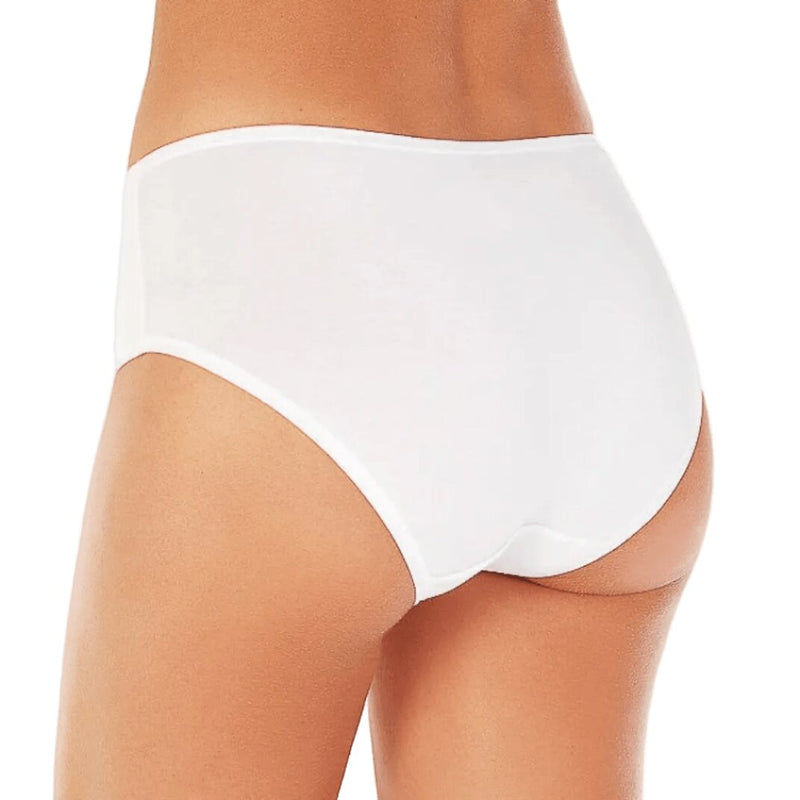 Slip intimo bianco donna midi cotone elasticizzato Nottingham Simona