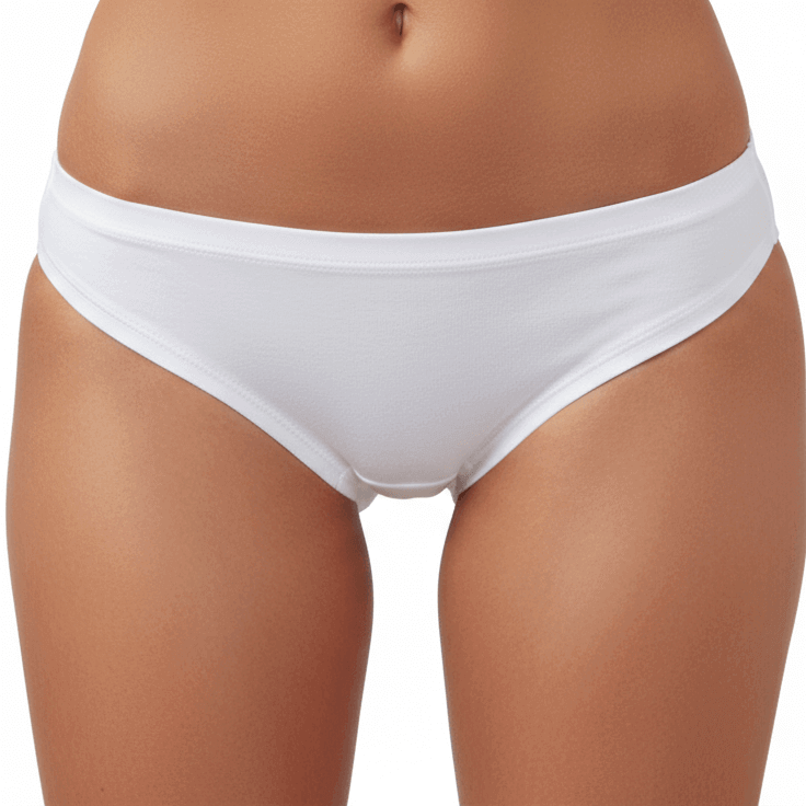 Slip intimo donna bianco in cotone modal elasticizzato con bordi senza cuciture