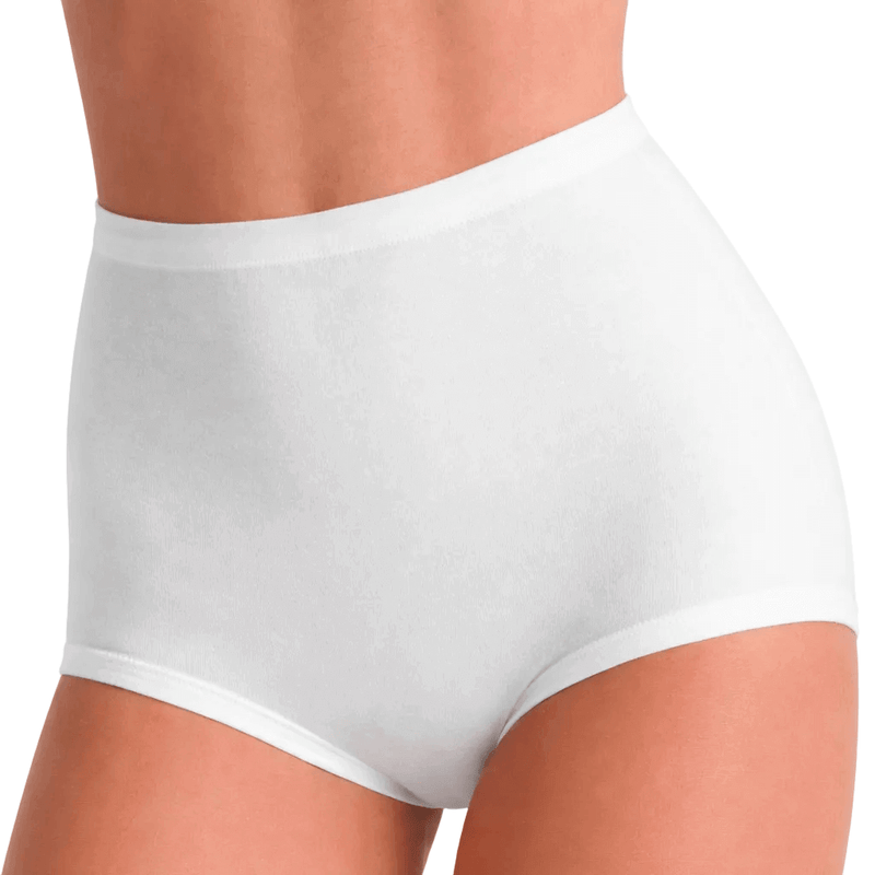 Slip intimo donna bianco modello maxy in cotone bielastico traspirante Cotonella