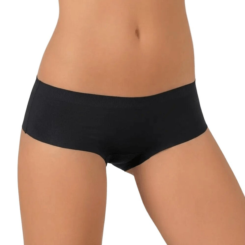 Slip intimo nero donna boxerino taglio laser cotone Jadea 8003