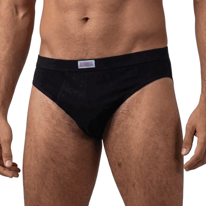 Slip uomo intimo nero cotone modal elasticizzato Gasoline Blu Raul