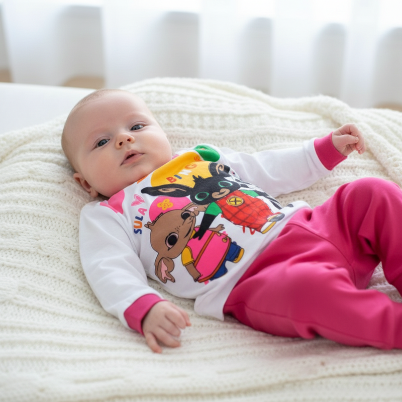 Pigiama Neonato Bing in Cotone 100% Jersey con Stampa Personaggi