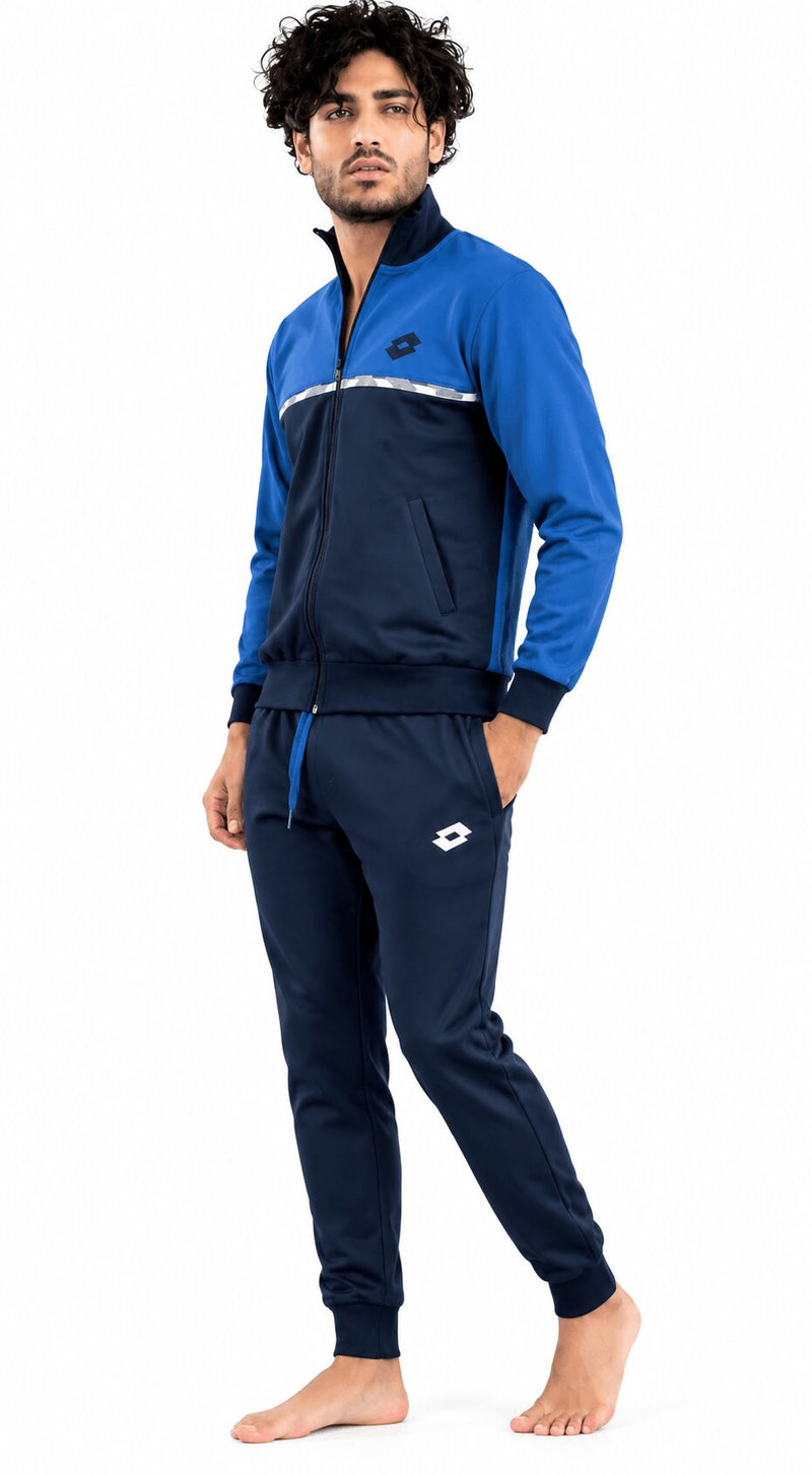 Tuta Homewear Uomo Lotto 2011 aperta con zip in cotone felpato
