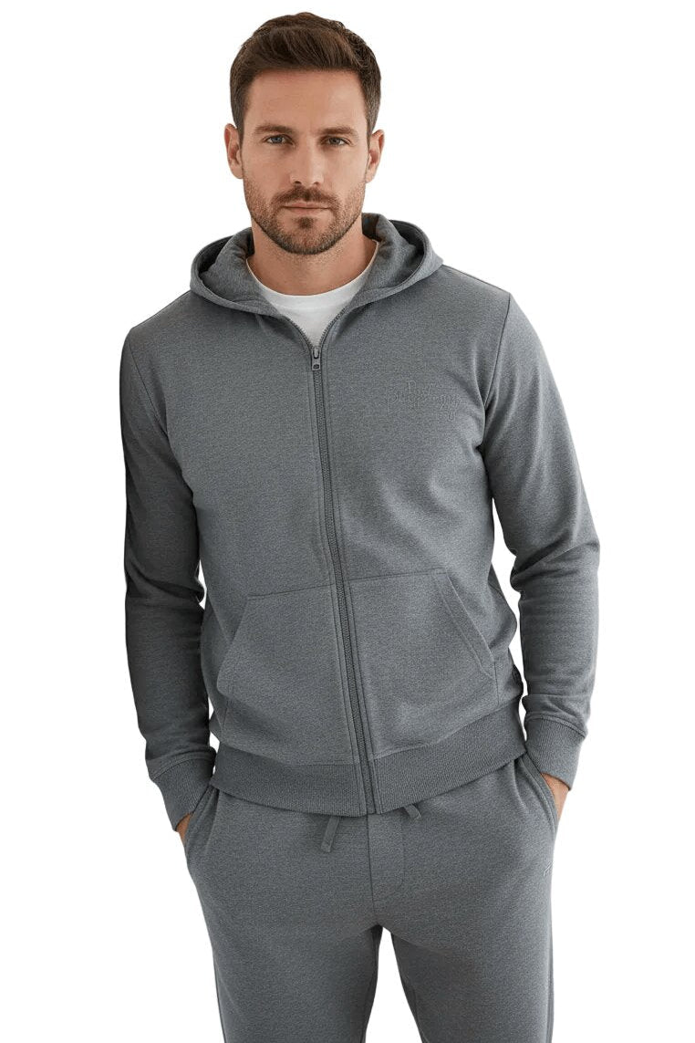 Tuta Uomo Campagnolo 304 in Cotone Leggero Garzato con Zip e Pantalone Orlato