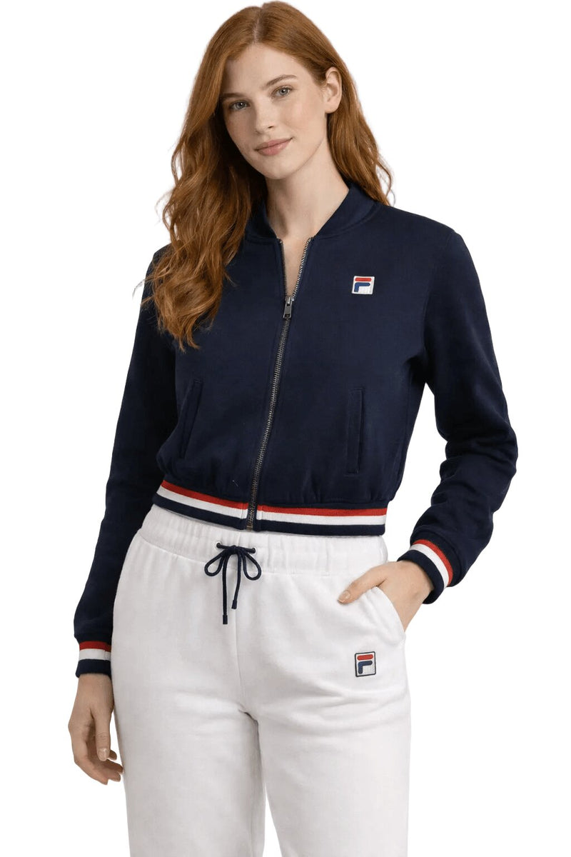 Tuta donna Fila 4062 in cotone felpato con giacca full zip e pantalone