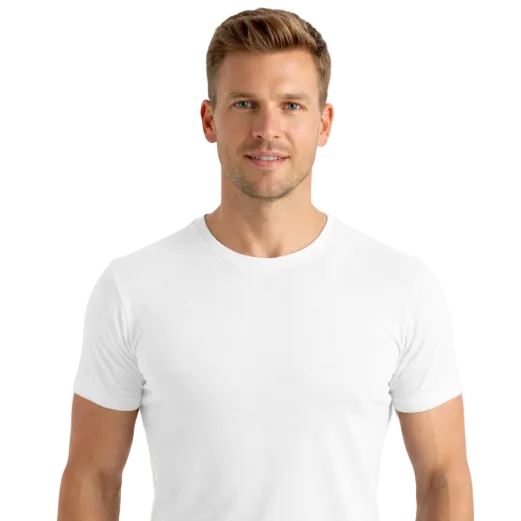 Maglia Uomo Manica Corta Girocollo in 100% Cotone Jersey Leggero Lucky Man