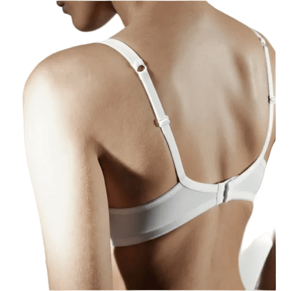 Retro Reggiseno Donna Bianco Preformato Senza Cuciture in Cotone Elasticizzato Senza Ferretto Cannella by Gios