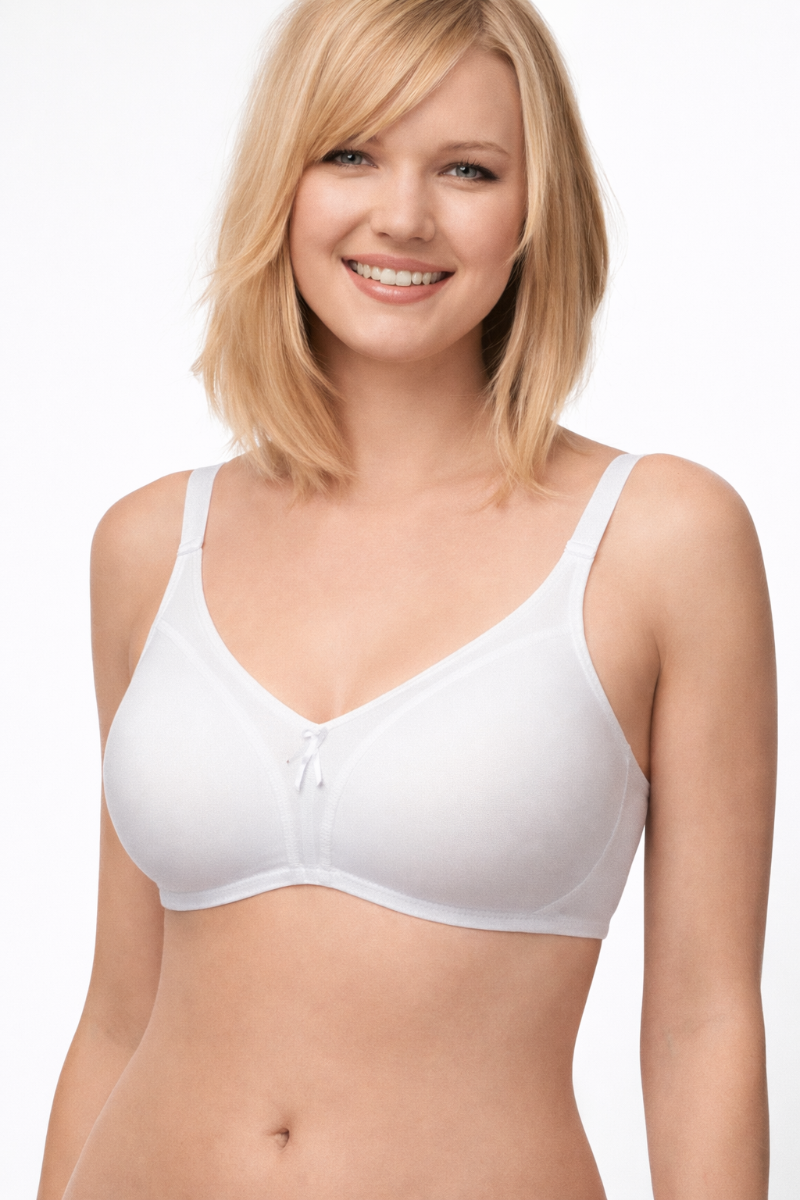 Reggiseno Donna Selene Blanca Senza Ferretto Coppa C/D in Cotone
